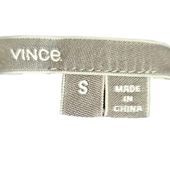 Vince Metallic Textured V-Neck Sweater Navy Size S - Picture 7 of 7